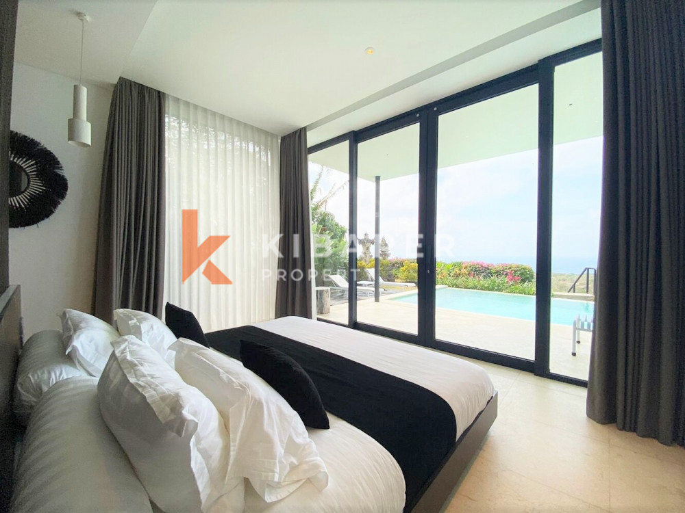 Modern Two Bedroom Enclosed Livingroom Villa with Sea View in Uluwatu (Available at the end of September 2024)