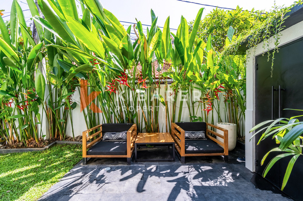 Superbe villa scandinave de trois chambres avec salon ouvert à Canggu