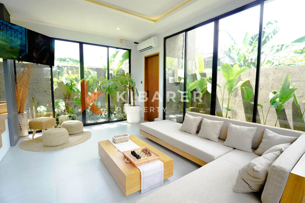 Beautiful Serene Three Bedroom Enclosed Living Modern Villa Located in Munggu