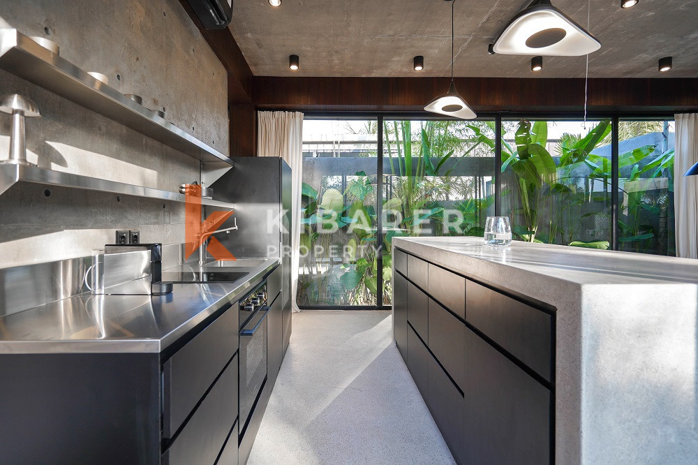 Tropical Brutalism Two-Bedroom Enclosed Living Room Villa in Premium Area the Edge of Canggu (Available in December)