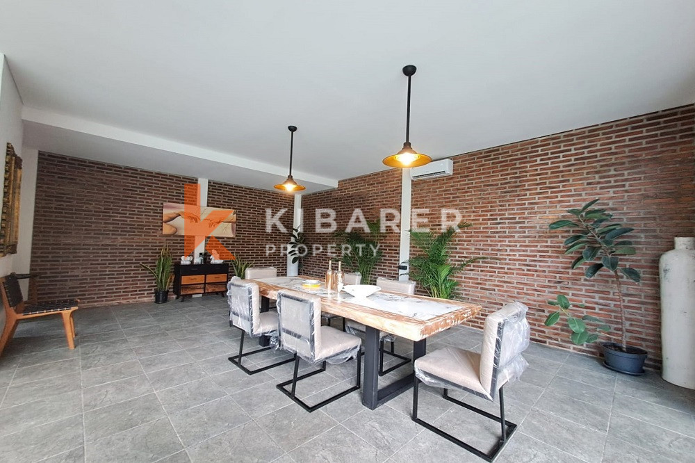 Brick-Style Brandnew Three-Bedroom Enclosed Living Room Villa in Kerobokan Area