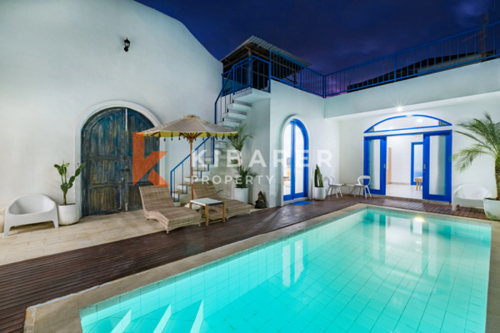 Six-bedroom with Enclosed Living Santorini Style Villa for Rent in Seminyak