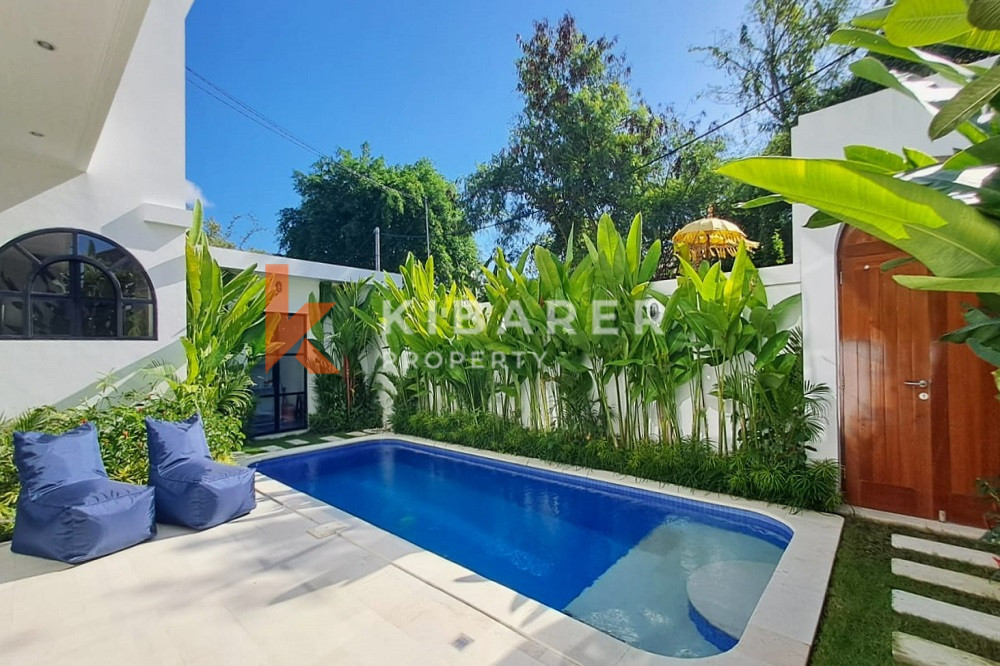 Mediterranean Two Storey Brand New Fully Furnished Two-Bedroom Enclosed Living Room Villa in Canggu Area (AVAILABLE JUL 2025)