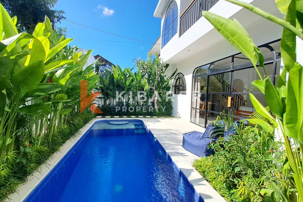 Mediterranean Two Storey Brand New Fully Furnished Two-Bedroom Enclosed Living Room Villa in Canggu Area (AVAILABLE JUL 2025)