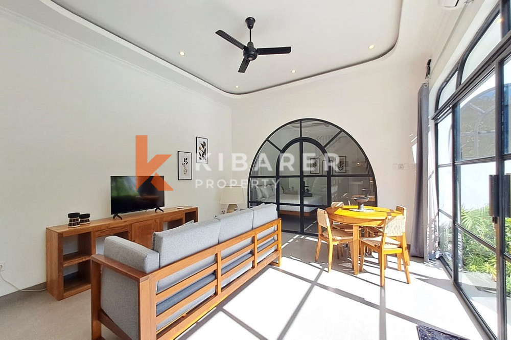 Mediterranean Two Storey Brand New Fully Furnished Two-Bedroom Enclosed Living Room Villa in Canggu Area (AVAILABLE JUL 2025)