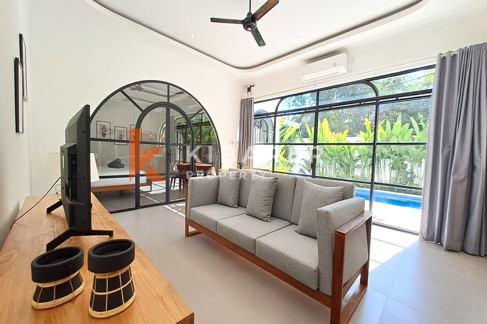 Mediterranean Two Storey Brand New Fully Furnished Two-Bedroom Enclosed Living Room Villa in Canggu Area (AVAILABLE JUL 2025)