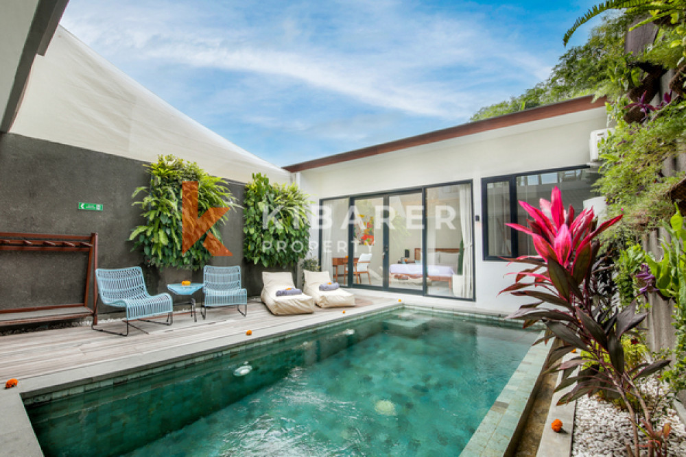 Villa chic avec deux chambres et séjour fermé à louer à Canggu