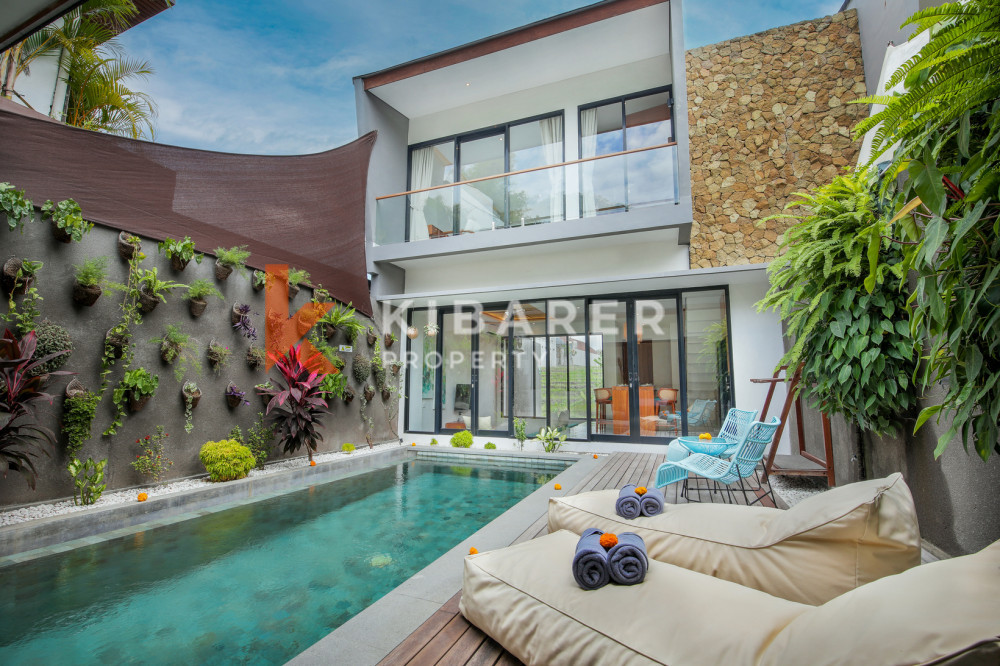 Villa chic avec deux chambres et séjour fermé à louer à Canggu