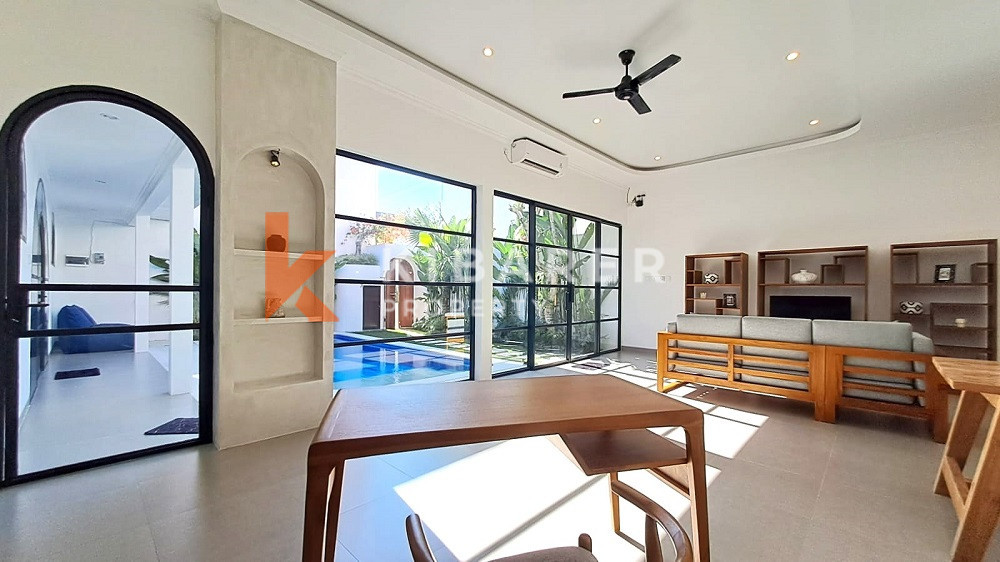 Mediterranean Brand New Fully Furnished Two-Bedroom Enclosed Living Room Villa in Canggu Area (AVAILABLE APR 2025)