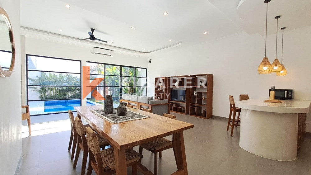 Mediterranean Brand New Fully Furnished Two-Bedroom Enclosed Living Room Villa in Canggu Area (AVAILABLE APR 2025)