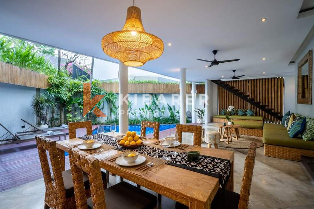 Stunning Three-Bedroom Open Living Villa Walking Distance to Seminyak Beach (Available on September 9th, 2024)