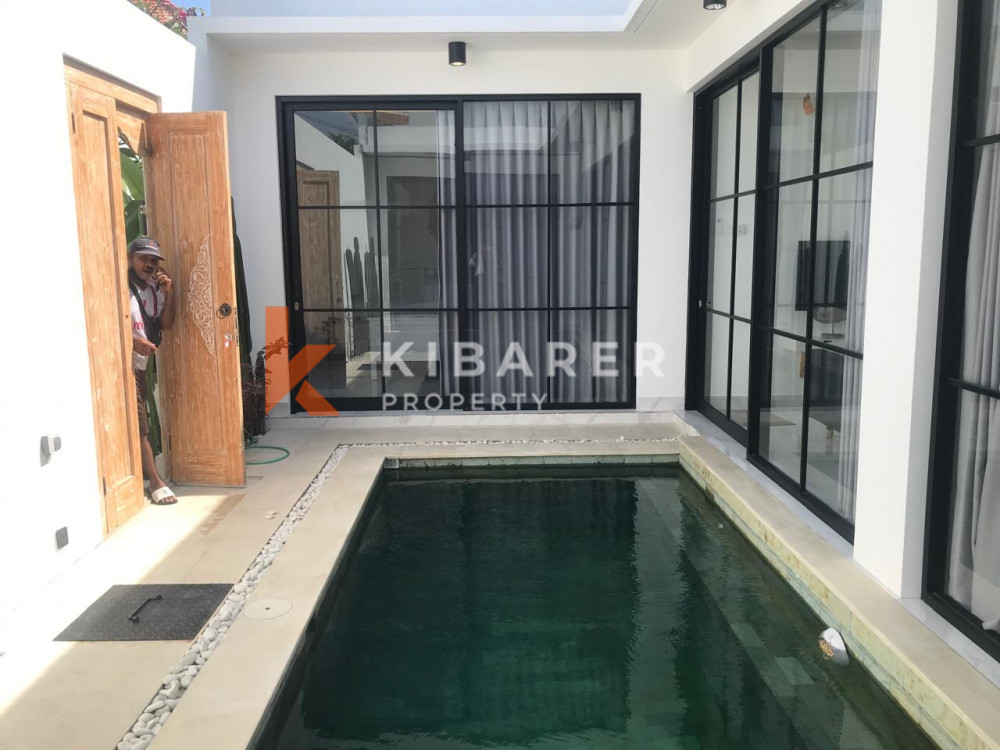 Minimalist Villa with Two-bedrooms and Enclosed Living for Rent in Seminyak