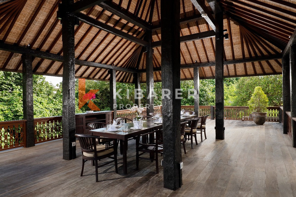 Luxury Rustic Charm Six-Bedroom Enclosed Living Room Villa Situated in Canggu