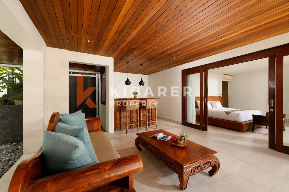 Spacious Luxury Rustic Charm Nine-Bedroom Enclosed Living Room Villa Situated in Canggu