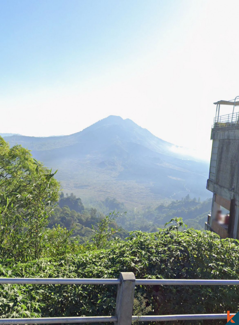 Grand terrain de 3,5 ares avec vue sur la montagne Batur