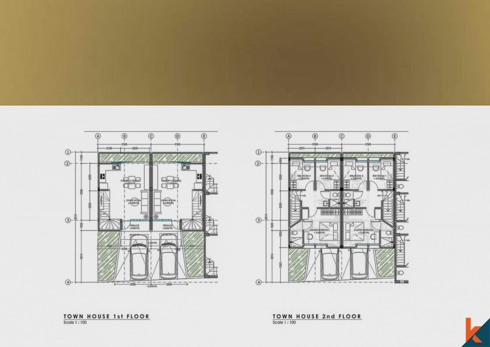 Rumah dengan tiga kamar tidur di daerah Kerobokan yang semarak