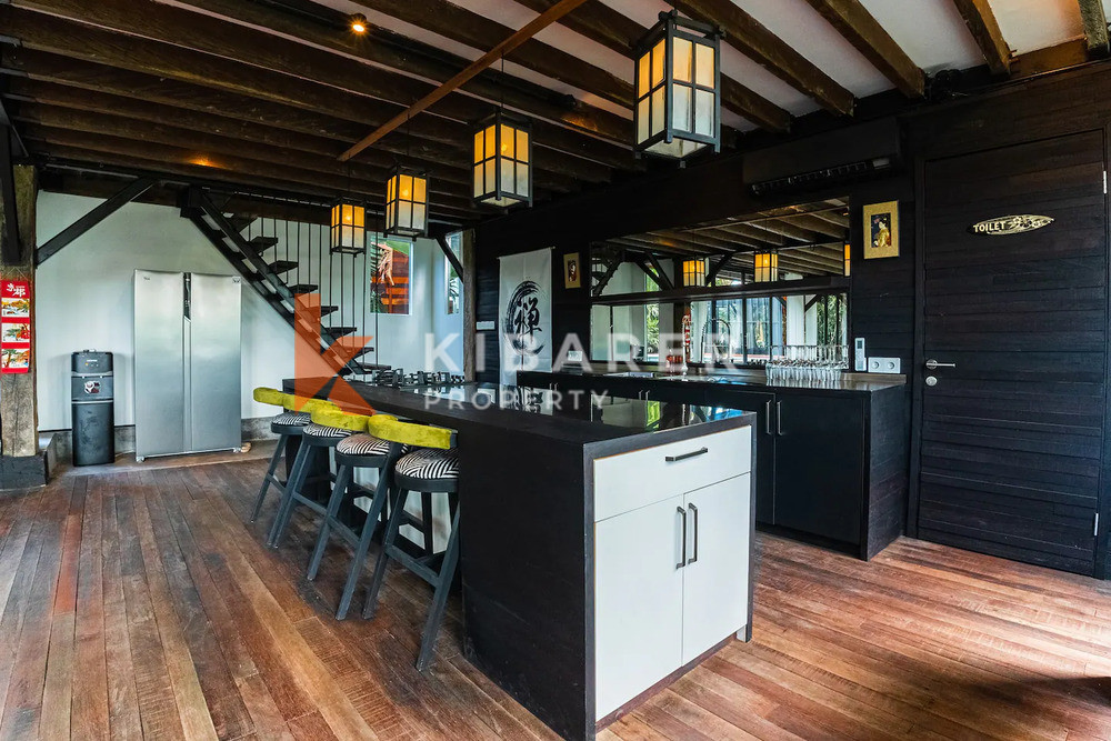 Breathtaking Four-Bedroom Enclosed Living Japanese Touches Villa in Canggu