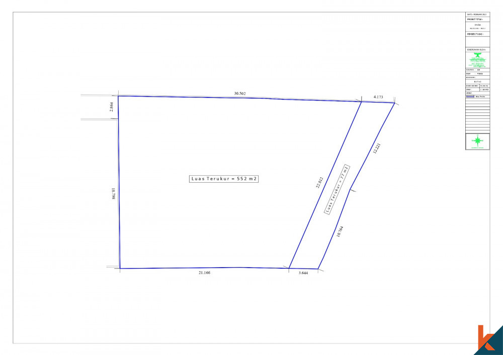 Riverside 6.29 Are Land located in Umalas