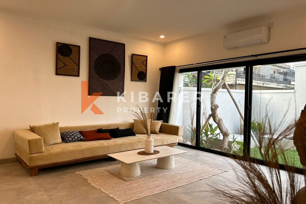 Stunning Two-Bedroom Enclosed Living Room Modern Villa in Seminyak