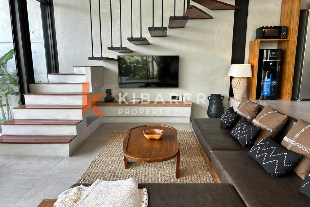 Elegance Three Bedroom Enclosed Living Industrial Touches Villa in Kerobokan