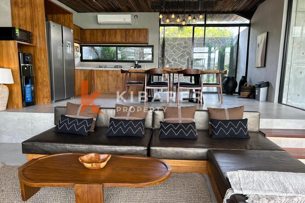 Elegance Three Bedroom Enclosed Living Industrial Touches Villa in Kerobokan