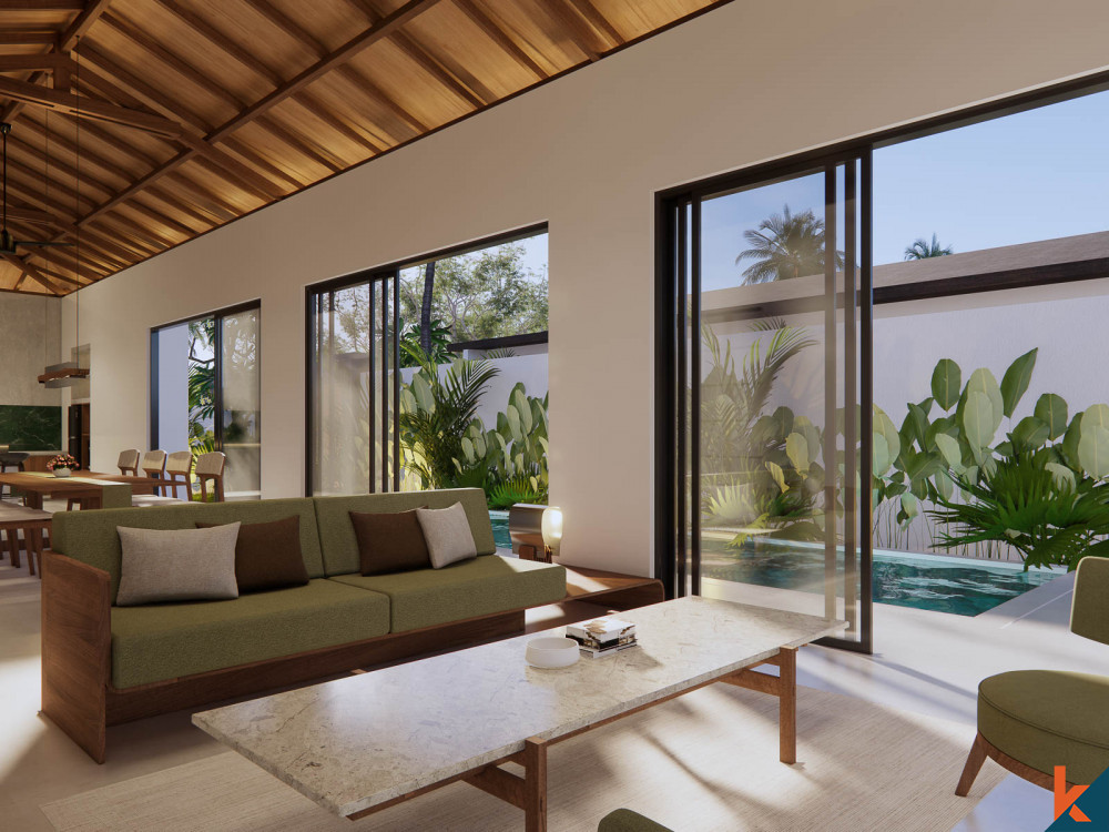 Exquisite two bedroom leasehold villa with modern balinese design in Ubud