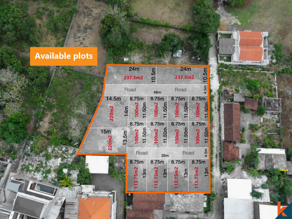 Great multiple plots of land for lease in fashionable Ungasan