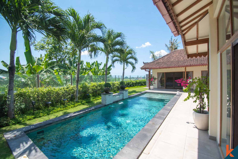 Elegant three bedroom leasehold property with beautiful rice field views in Babakan