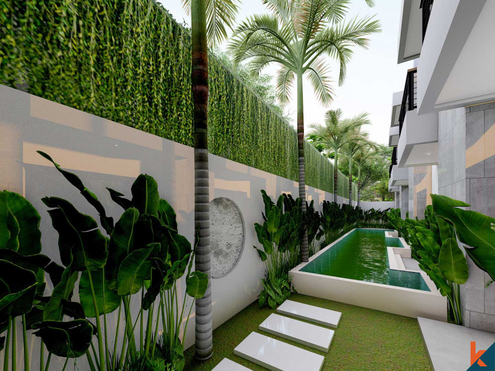 Apartemen studio ramah lingkungan dan modern yang akan datang untuk disewakan di Seminyak