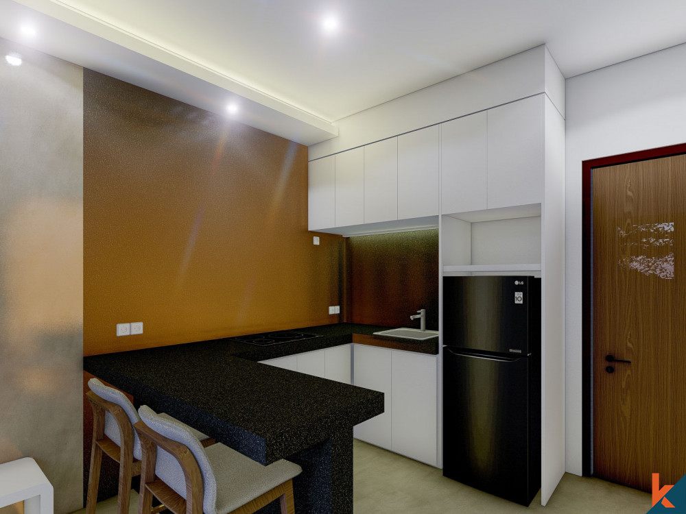 Apartemen studio ramah lingkungan dan modern yang akan datang untuk disewakan di Seminyak