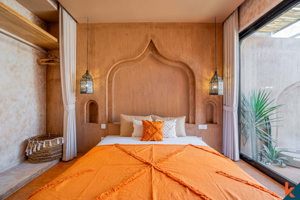 Villa de style marocain sur plan d'une chambre à louer à Pererenan