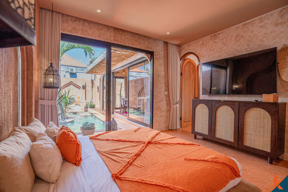 Villa de style marocain sur plan d'une chambre à louer à Pererenan