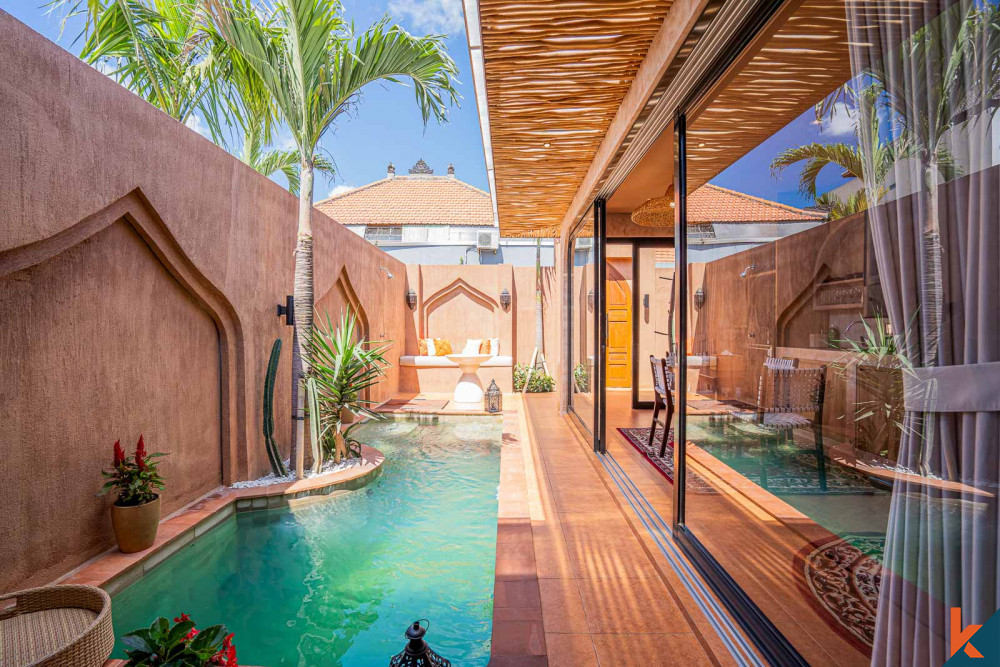 Villa de style marocain sur plan d'une chambre à louer à Pererenan