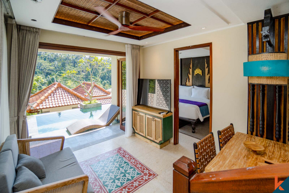 Vila sewa dua kamar tidur dengan jaminan investasi di Ubud