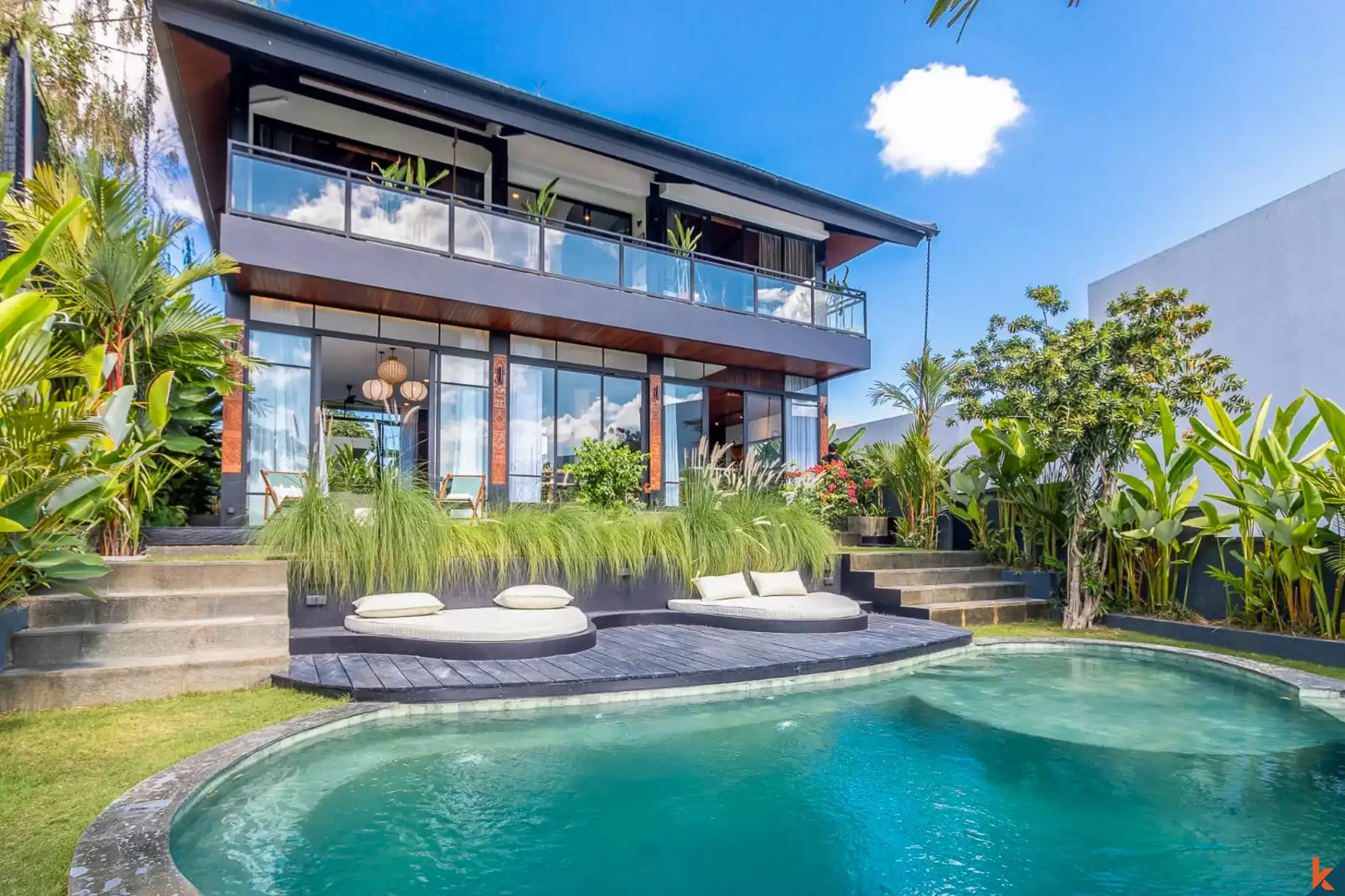 Elégante villa de trois chambres à louer avec vue sur les rizières à Tumbak Bayuh