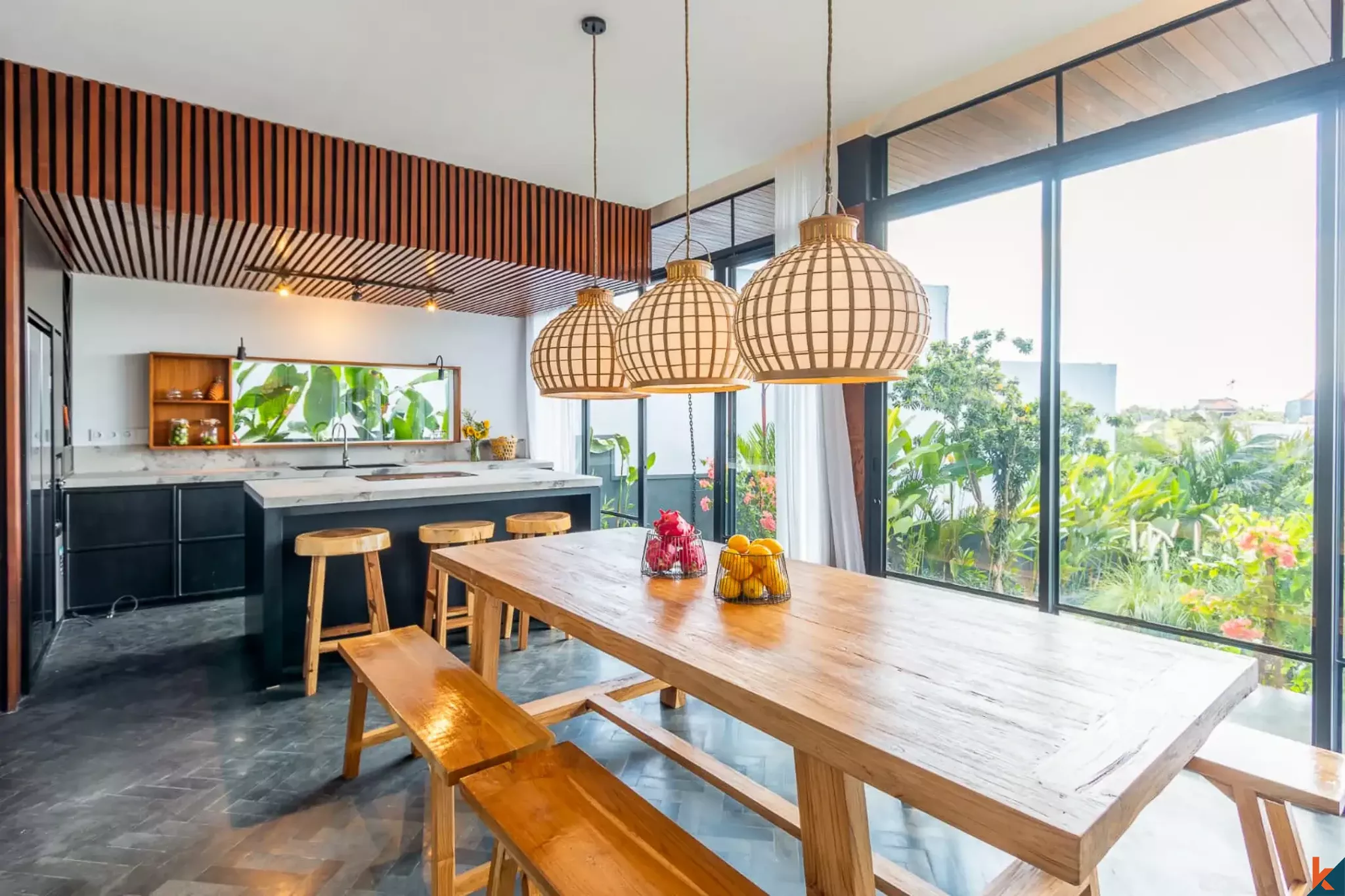 Elégante villa de trois chambres à louer avec vue sur les rizières à Tumbak Bayuh