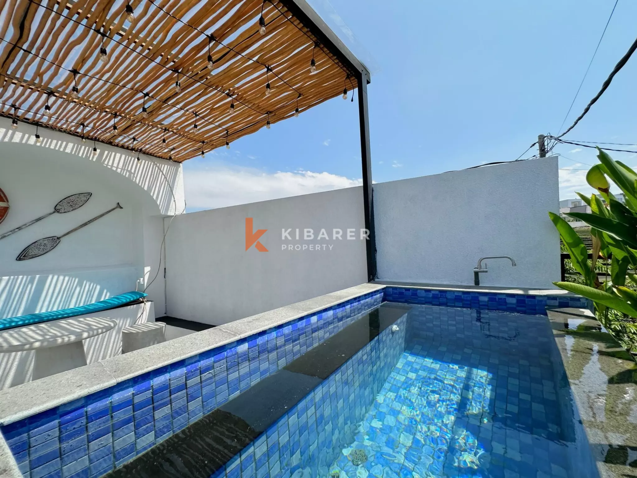 Freshly Built Two Bedroom Villa in Pererenan Area with Openable Enclosed Living Area